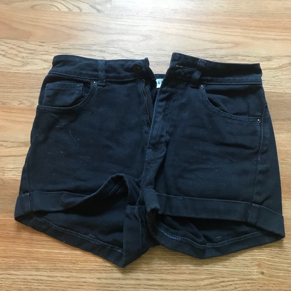 Bullhead (pacsun) baby blue mom shorts.